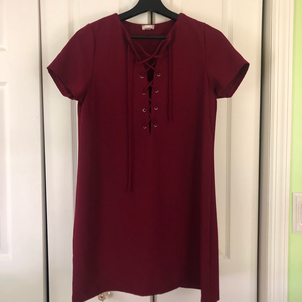 Nasty Gal lace up mini dress